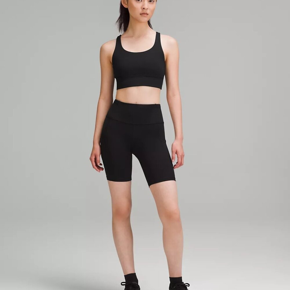 Lululemon Fast and Free High Rise Short 8" in Black